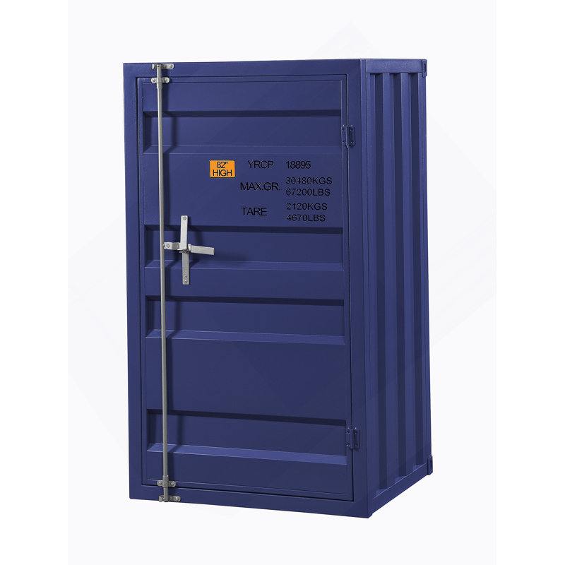 Armoire de rangement rectangulaire, commode en métal avec 4 tablettes
