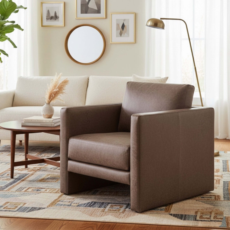 Fauteuil en similicuir, Espresso