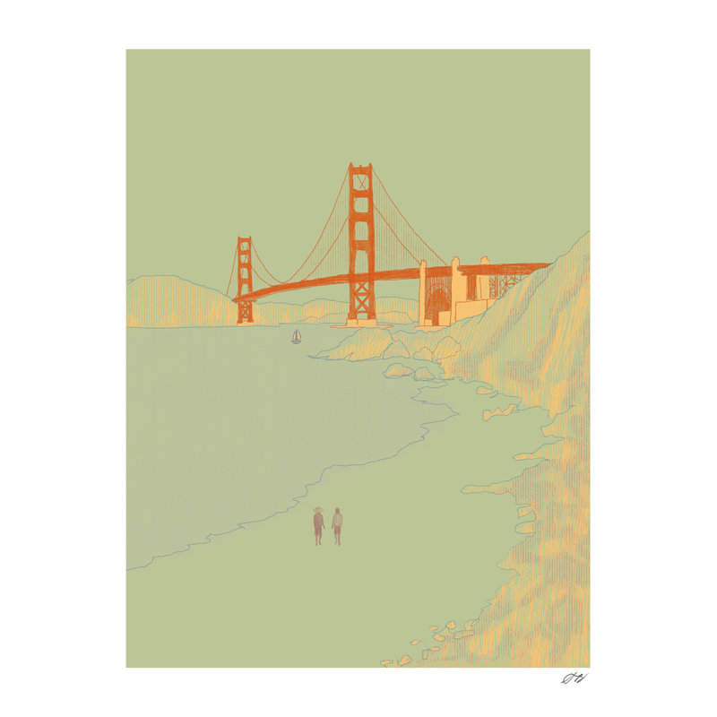 Imprimé Golden Gate