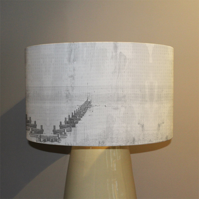 Cotton Drum Lamp Shade ( Uno ), 25cm H x 40cm W x 40cm D