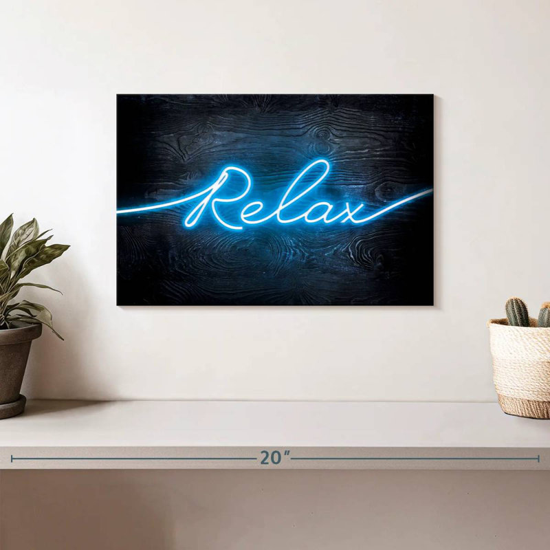 Bleu néon Tergel Relax, H 8 po x l 12 po