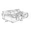 Canapé-lit causeuse 100% polyester beige-129742770