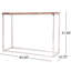 Console Table With Recycled Wood Platform And Stainless Steel Base Gracefulness