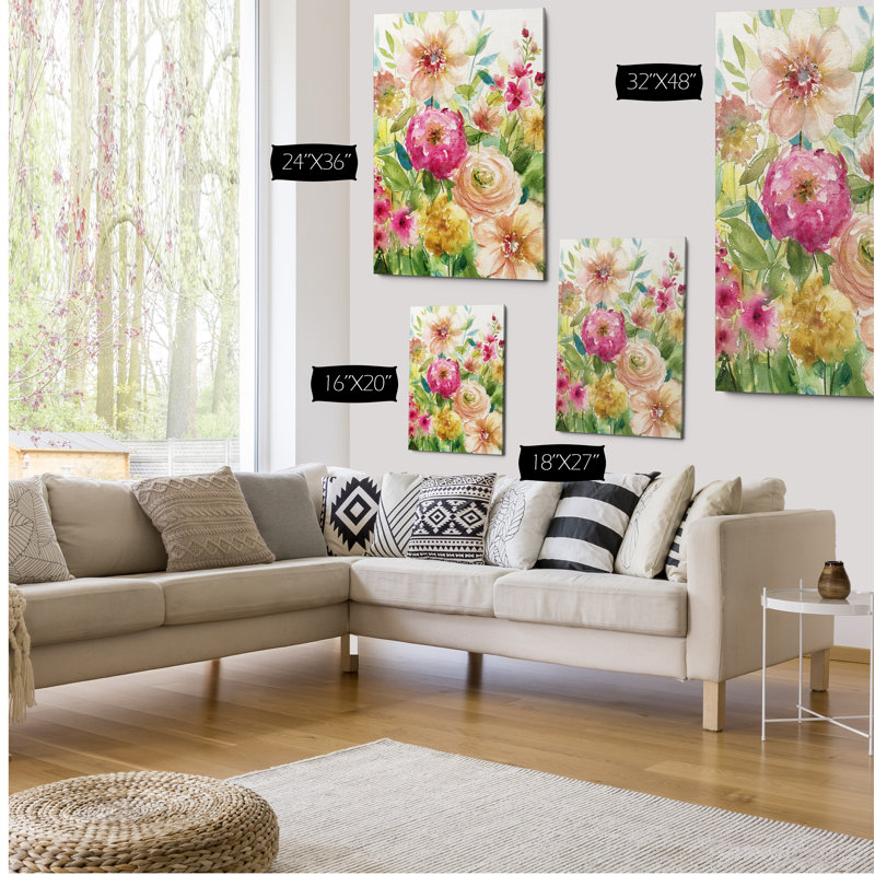 « fleurist pretty », reproduction sur toile tendue, H 12 po x l 18 po x P 1,5 po