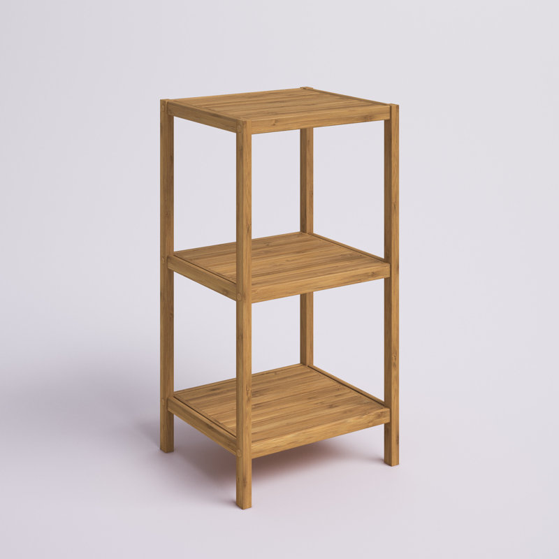 Nicieza Solid Wood Bathroom Shelves, Natural