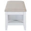Banc rembourré avec tablette Kahn - blanc