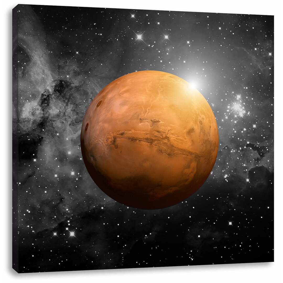 Leinwandbild Planet Mars im Universum