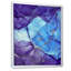 Encre de marbre bleue et mauve abstraite III - peinture sur toile-67389537-67389539