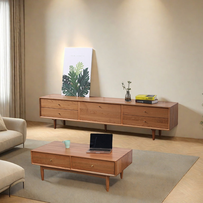 Cherry TV Stand and Coffee Table Set