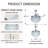 42" Modern Crystal Ceiling Fan With Led Light & Remote, 3 Colors Changing, 3 Speeds, Timer