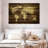 Dark Wood World Map Canvas Print-1415451088
