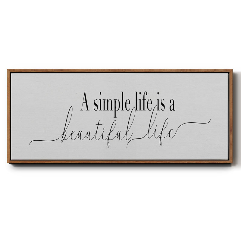Simple Simple Life - toile encadrée, H 24 po x l 60 po
