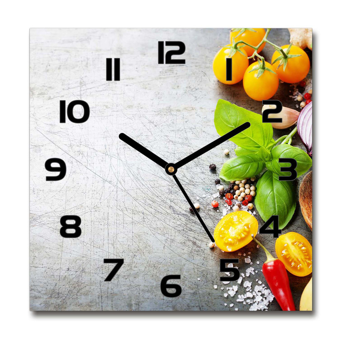 Analoge Wanduhr Johnoliver Vegetables 60 cm Geräuschlos