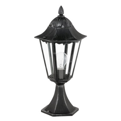 Deonte Stained Glass Pier Mount Light Post Lantern