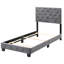 Charmant lit simple de rangement gris avec confort - Assemblage rapide, structure solide, s'adapte à toutes les chambres, H 47 po x P 77 po x l 42 po pour une conception décontractée et optimale de toute chambre à coucher