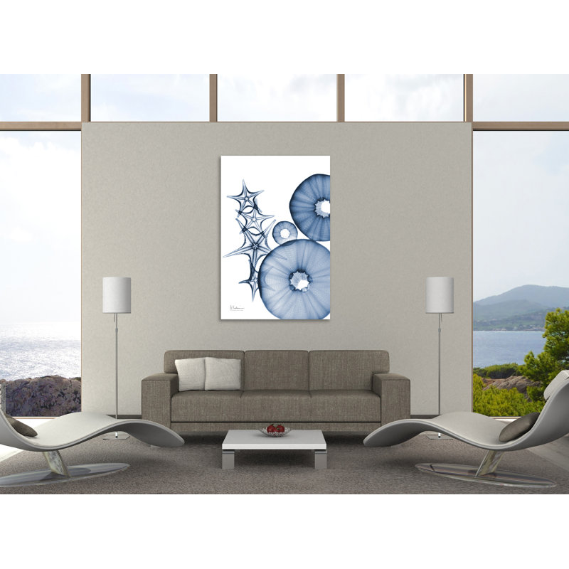 «Indigo Aquatic Universe 1», toile tendue par Albert Koetsier, H 36 po x l 24 po x P 1,5 po