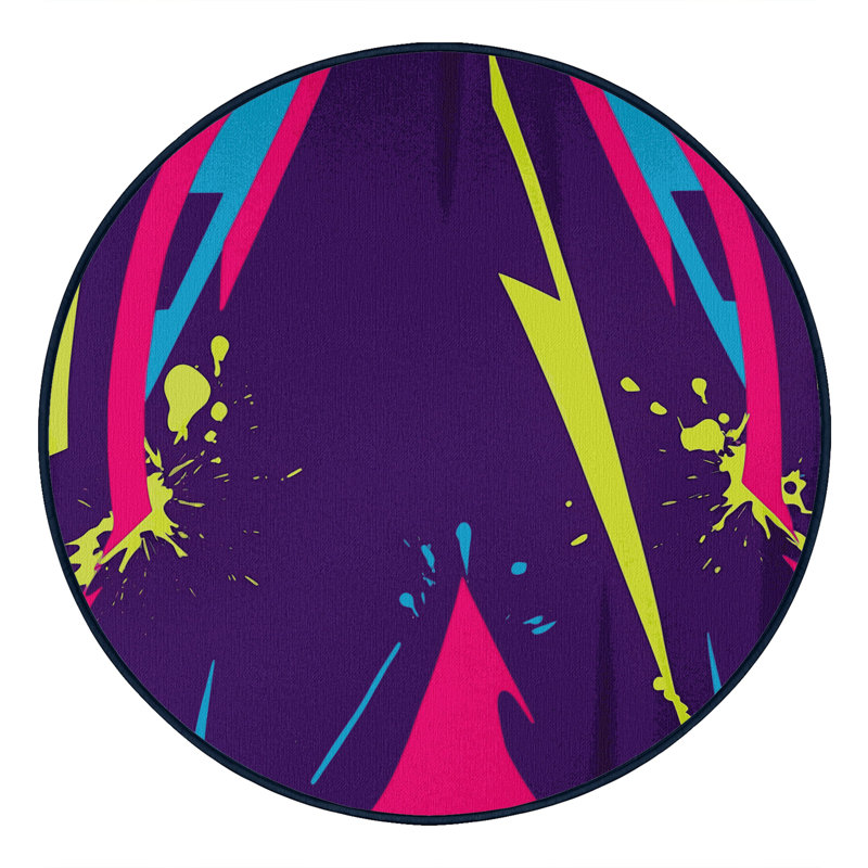 Neon Velocity Rug, Round 4'