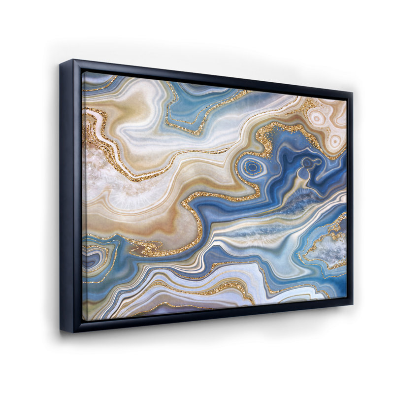 « jasper agate », impression sur toile, H 36 po x l 46 po x P 1,5 po, Toile avec cadre flottant noir