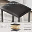 Tabourets de bar 18 po, ensemble de 6 tabourets de bar, tabourets courts rembourrés, tabourets de bar sans dossier, tabourets en cuir de polyuréthane pour cuisine, salle à manger, café, comptoir de bar