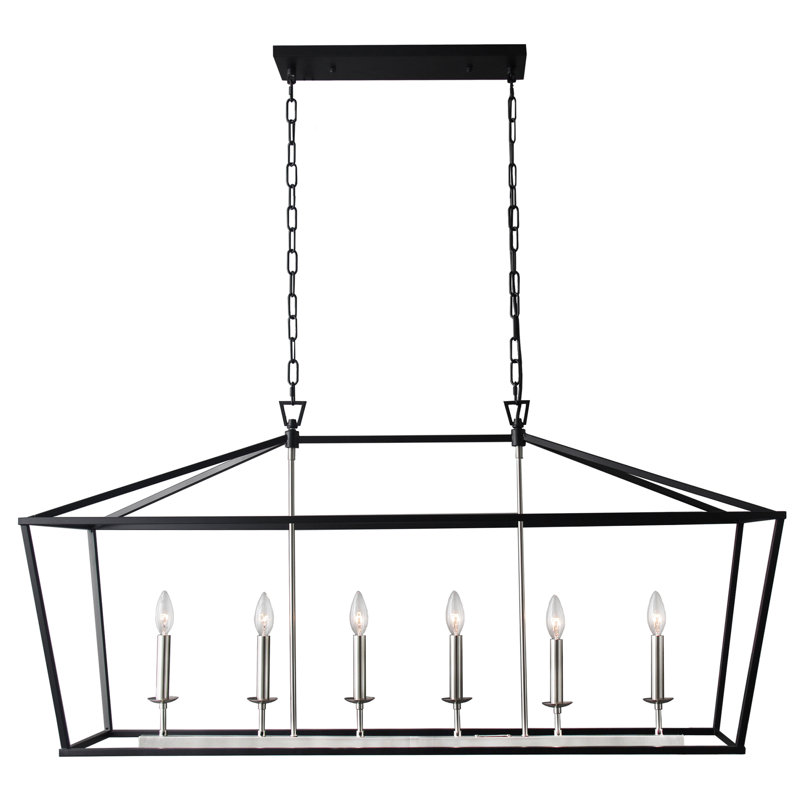 Lustre rectangulaire pour îlot de cuisine Ljubov