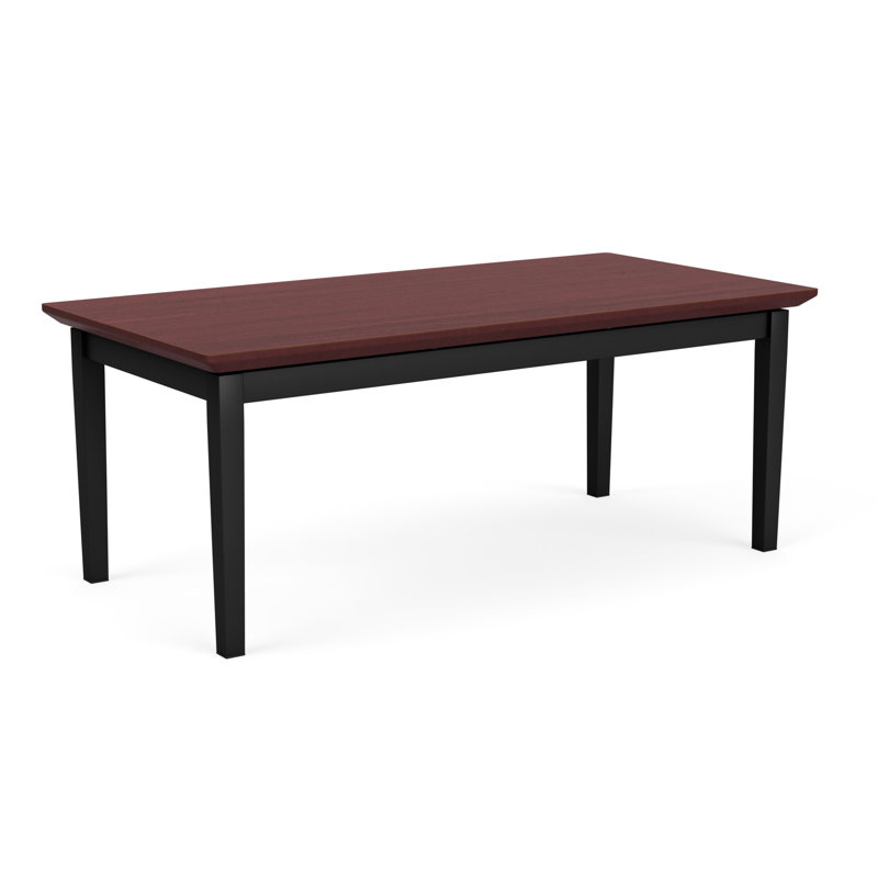 Table basse en acier Lenox, Acajou Chelsea, Noir