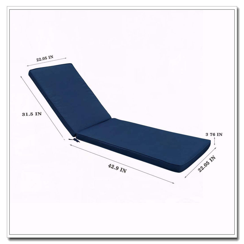 Ensemble de coussins de chaise longue d'extérieur 2 pièces avec housses amovibles à fermeture à glissière