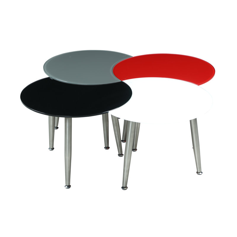 Table basse en verre Weronika, Gris
