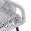 Ensemble de tabourets de bar en corde gris près de la piscine et de jardin pour des loisirs en plein air, pilier en métal noir, revêtement de patio de 2 tabourets, repas de conversation décontractés, ergonomique