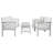 Alderico 5-Piece Solid Acacia Wood Seating Group with Cushions