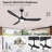 3 Blade Smart Solid Wood Ceiling Fan With Dimmable LED Light & Remote, Reversible DC Motor-265500839-263041755