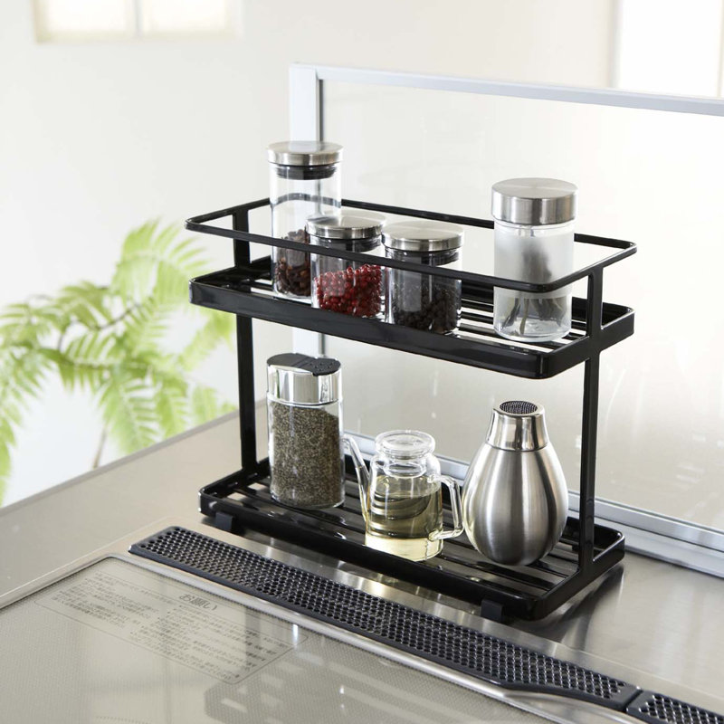 Black Steel Countertop Spice and Storage Organizer