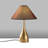 Elegant Gold Table Lamp, 19.7 x 19.7 x 26.8 Inches | Metal Body with Fabric Cap, Socket Type E27 Max 40W (Bulb Not Included) | Glamorous Design for Living Room, Bedroom, and Office, IP20 Rated-518120178-518120177