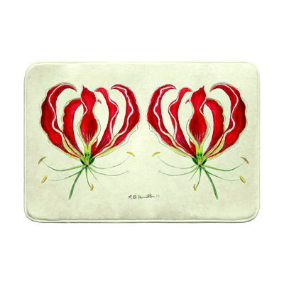 Tapis de bain Red Lily