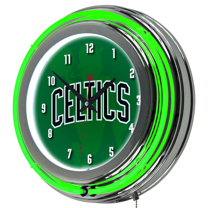 NBA Glass Wall Clock, Boston Celtics