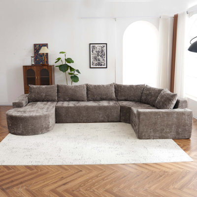 Ensemble de canapé modulaire surdimensionné de 139 po avec canapé modulaire et siège profond pour salon
