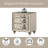 Lucienne Beige Velvet Nightstand(Includes Only Nightstand)
