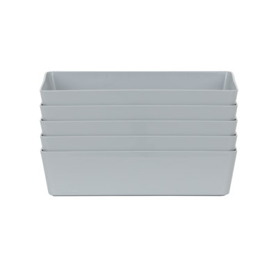 Wham 4.01 Studio Basket Rectangular Pack of 5 Cool Grey