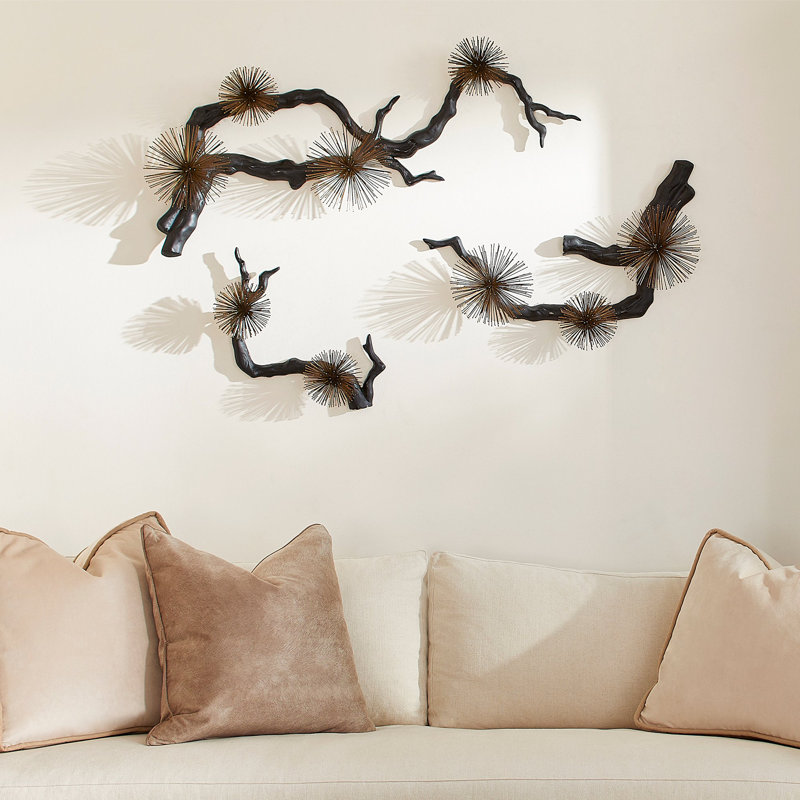 Ichiyo Handmade Modern Plants & Flowers Wall Decor on Metal