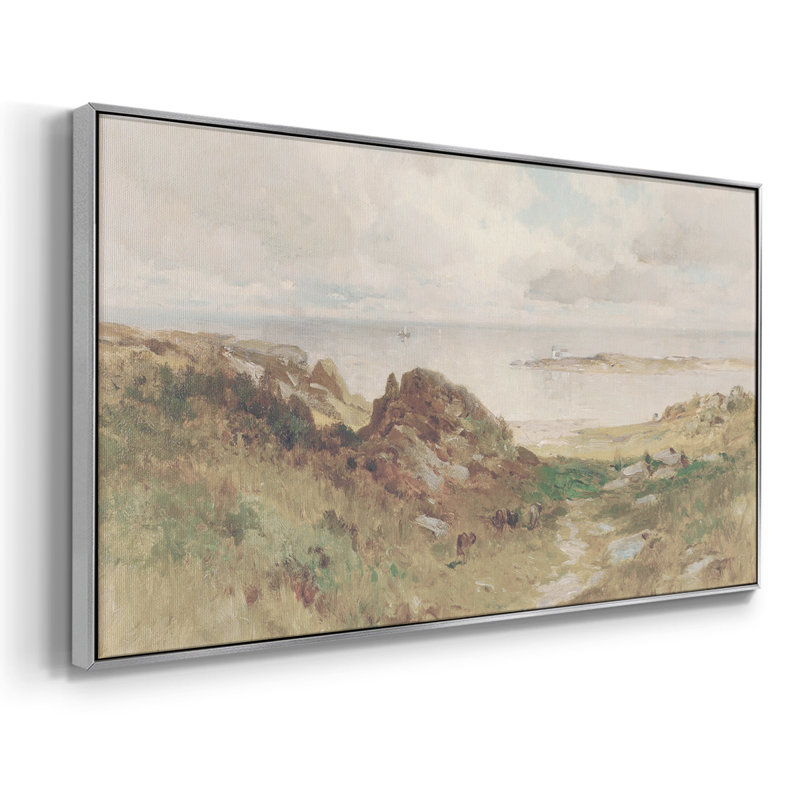 Paysage, série DC DCXIV, toile tendue avec châssis, prête à être accrochée, Argent argent, H 21 po x l 41 po