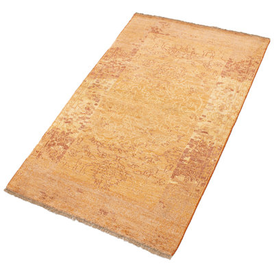 Andranae One-of-a-Kind 4'11" X 7'9" 2010s Viscose Area Rug in Copper