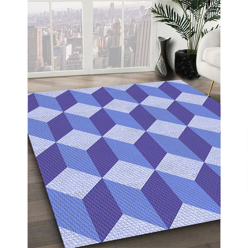 Performance Wool Checkered Indoor Rug, Rectangle 7' x 10'