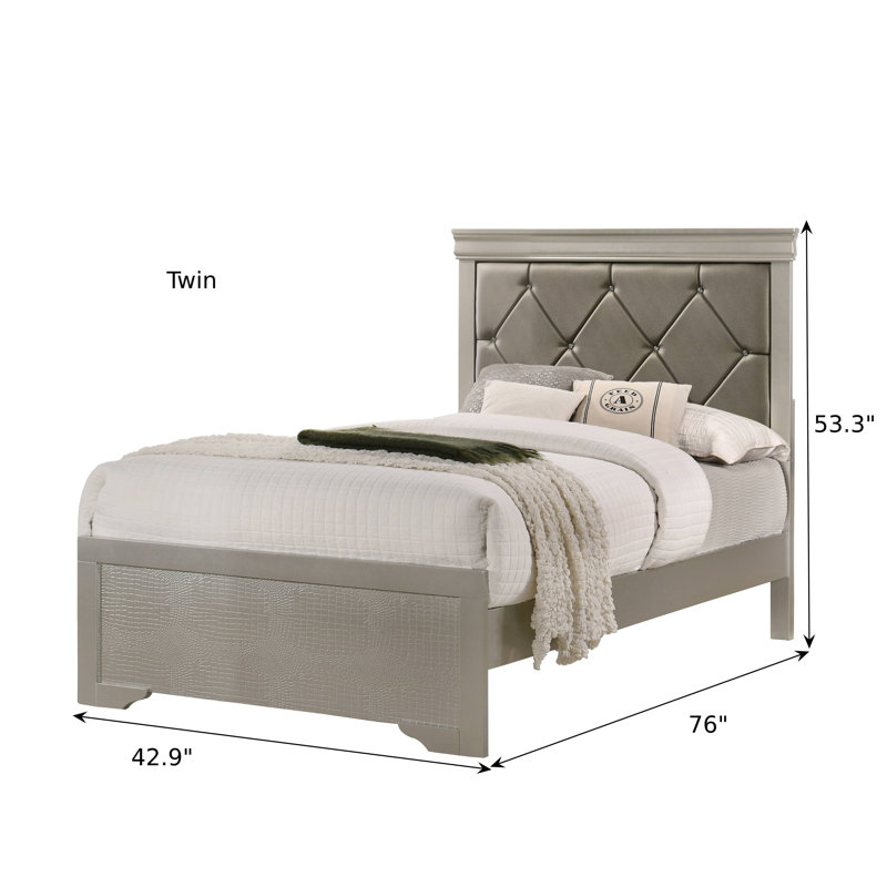 Ensemble de chambre à coucher à panneaux Marucci 3-2_Jehanna, Simple
