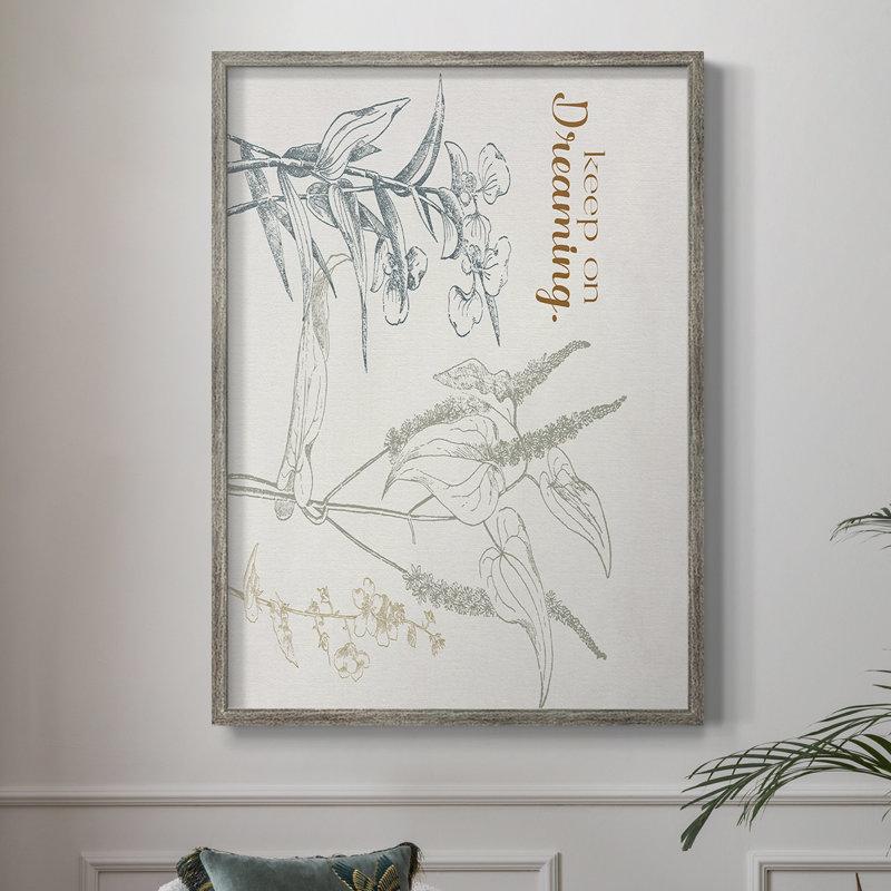 «Keep on Dreaming», reproduction encadrée - bois massif 46874, H 11 po x l 9 po