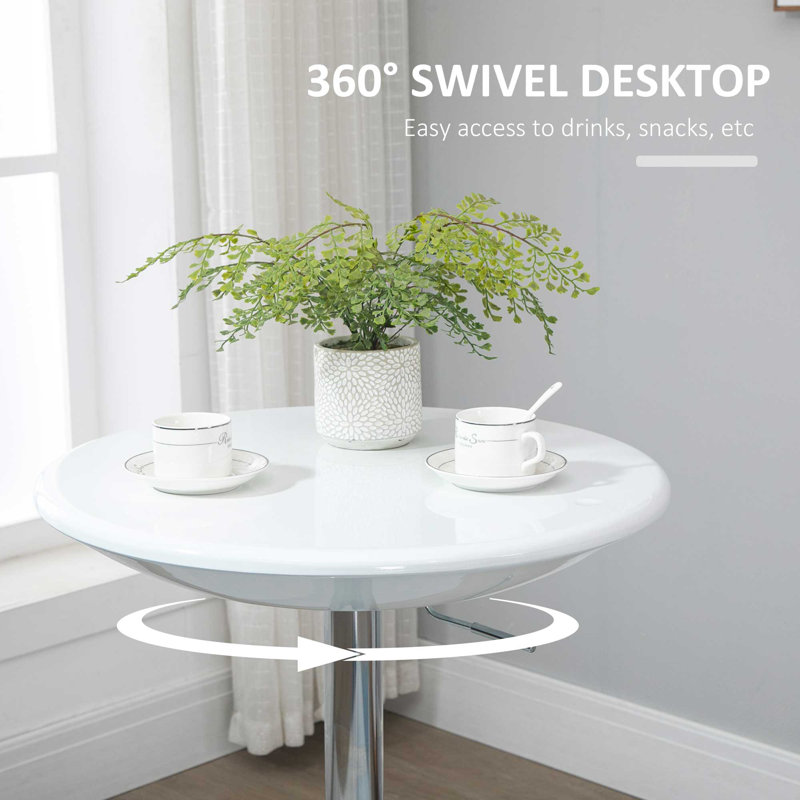 Emmi 61cm Fixed Table Steel Pedestal Dining Table
