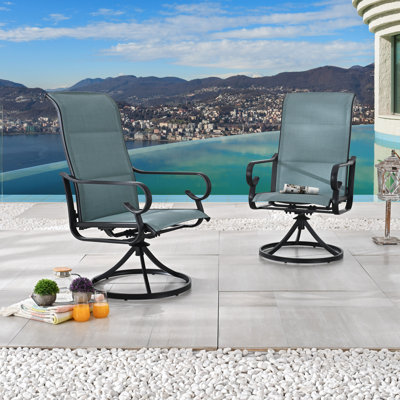 Rusi Swivel Patio Dining Chair (2-Pack)