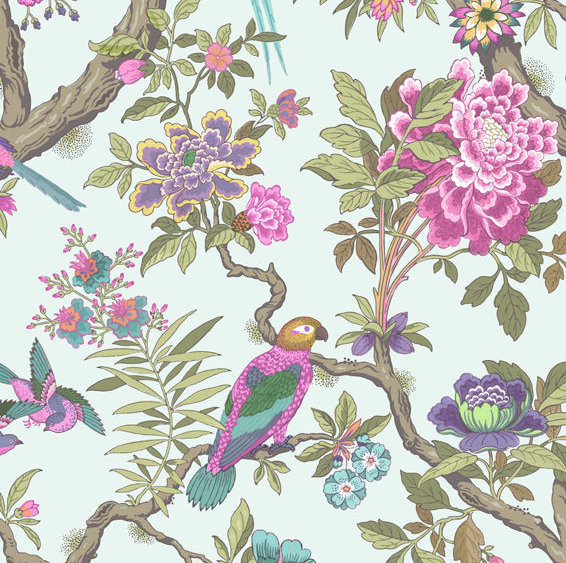 Fontainebleau Floral Wallpaper Roll, Rose