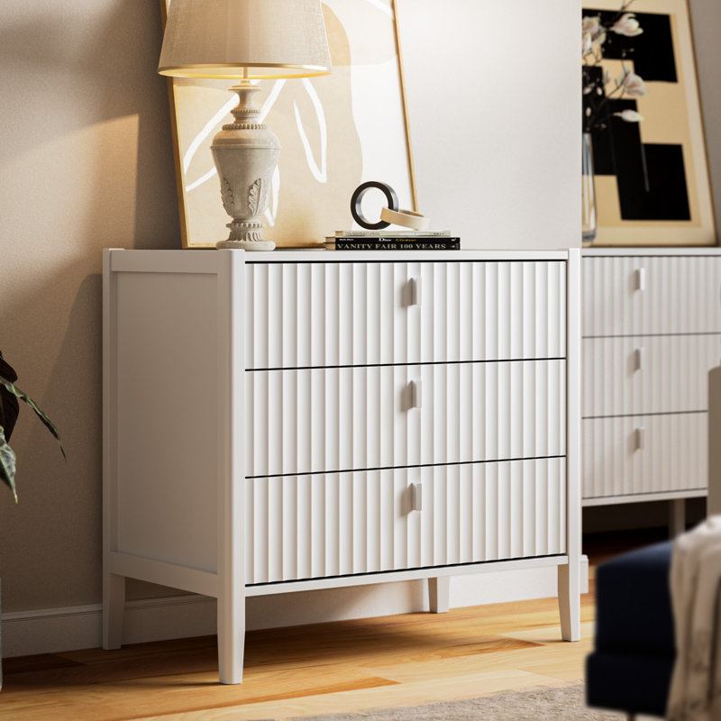 3 - Drawer Dresser, 31.5" W, White