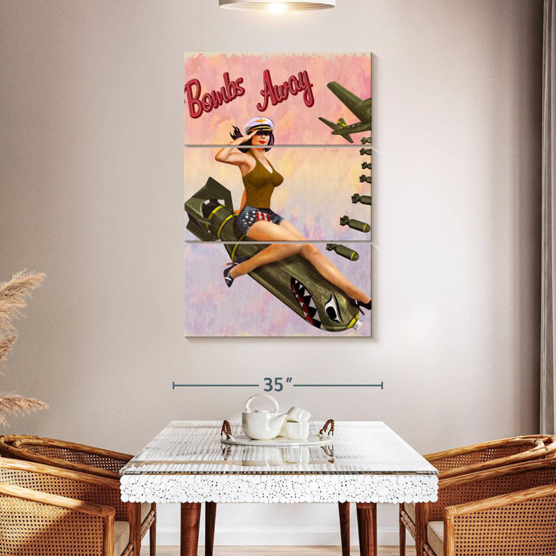 Mait Bombs Away, 50" H x 32" W