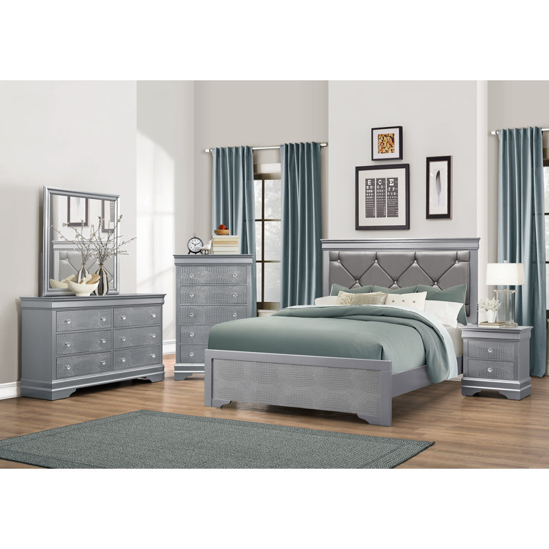 Upholstered Standard Bed, King