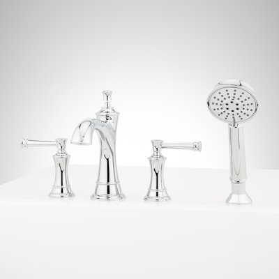 Beasley 4-Hole Roman Tub Filler And Hand Shower - With Rough-In Valve